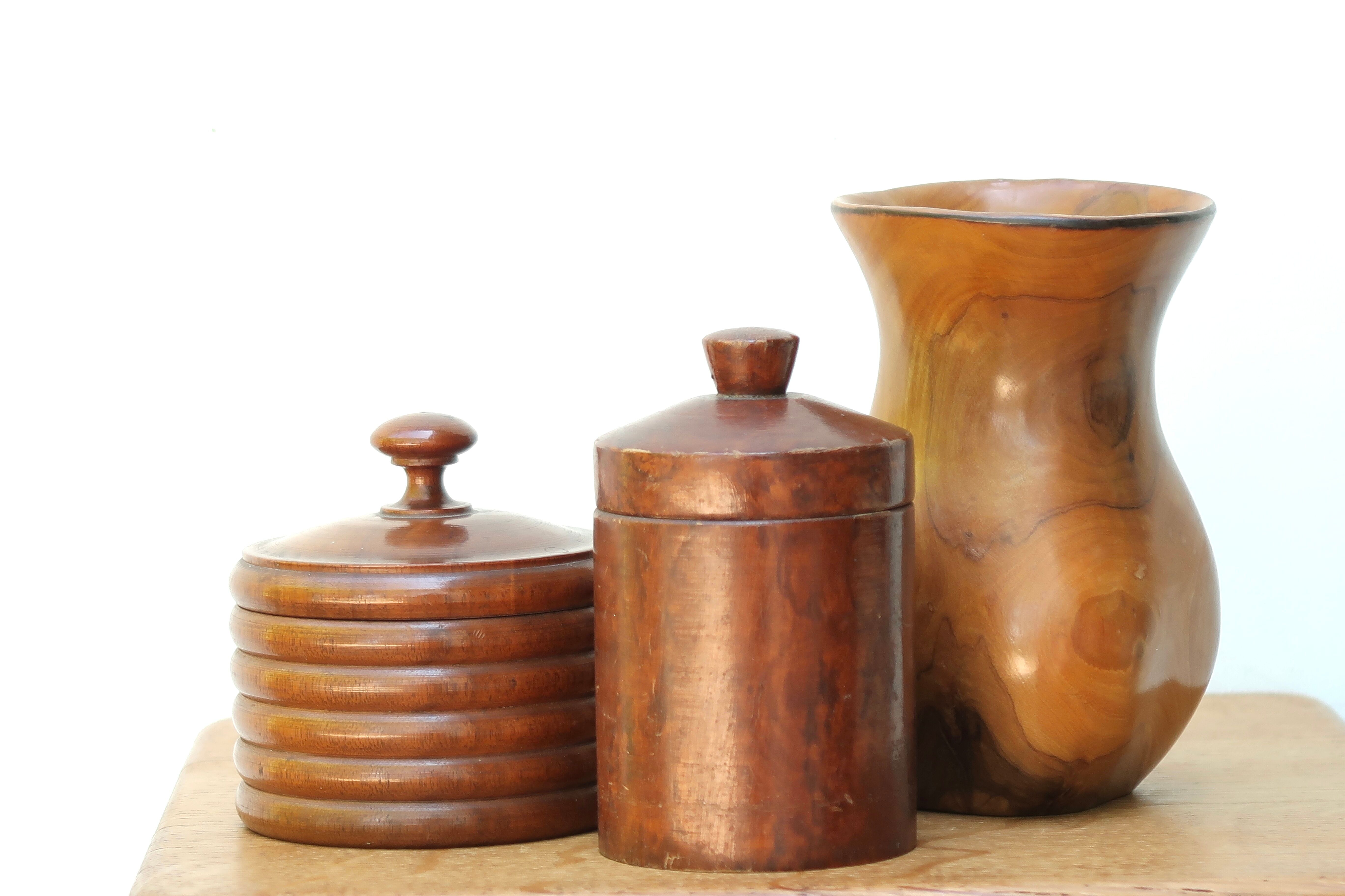 Two wooden boxes, 50s