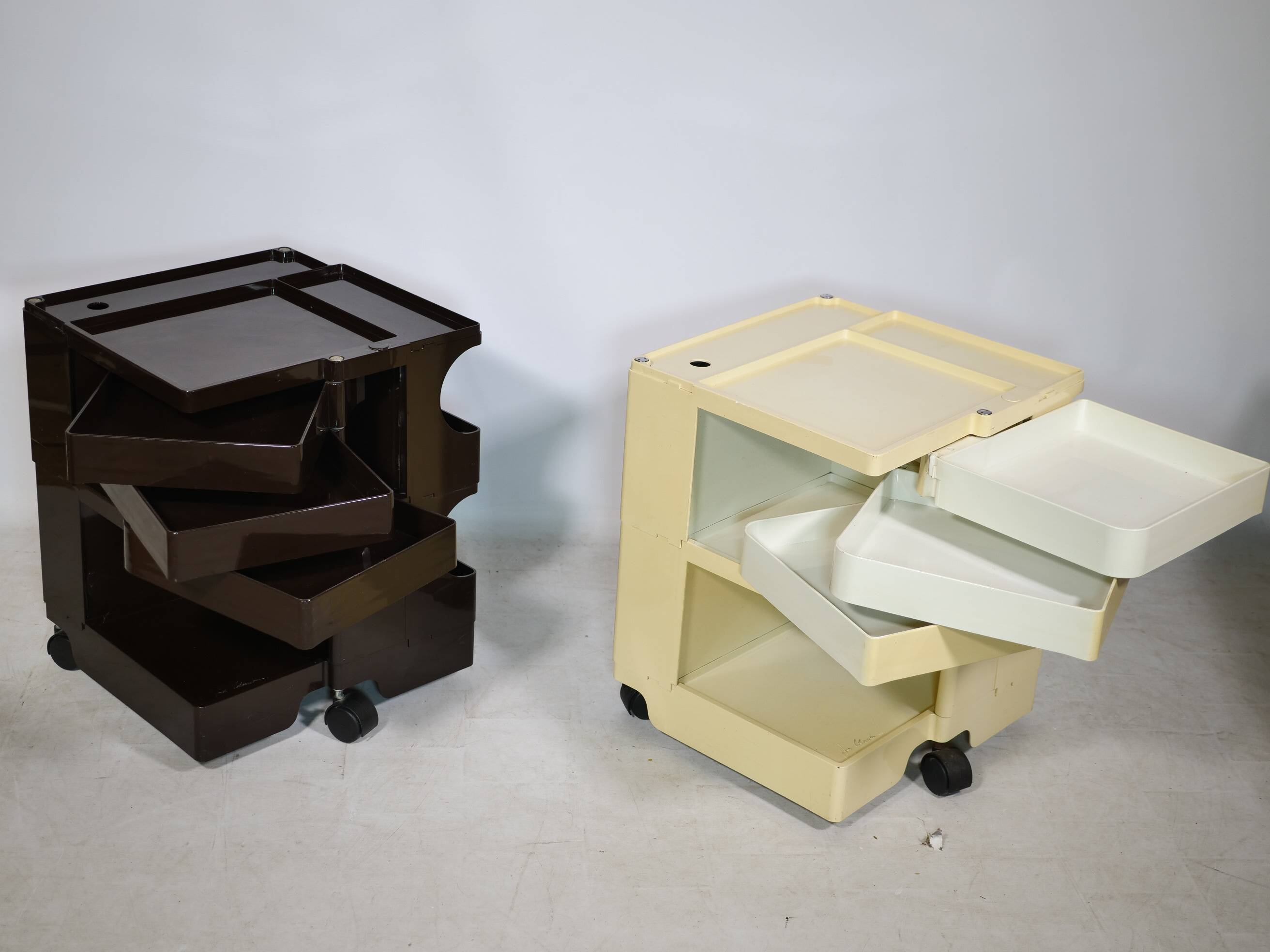 Space Age Rolling Cabinets in Plastic by Joe Colombo, Set of 2, 1970