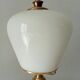 Art deco lamp in brass and opaline