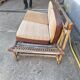 Rattan and bamboo terrace bench