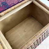 Rattan and textile worker, 2 chests, 1960s