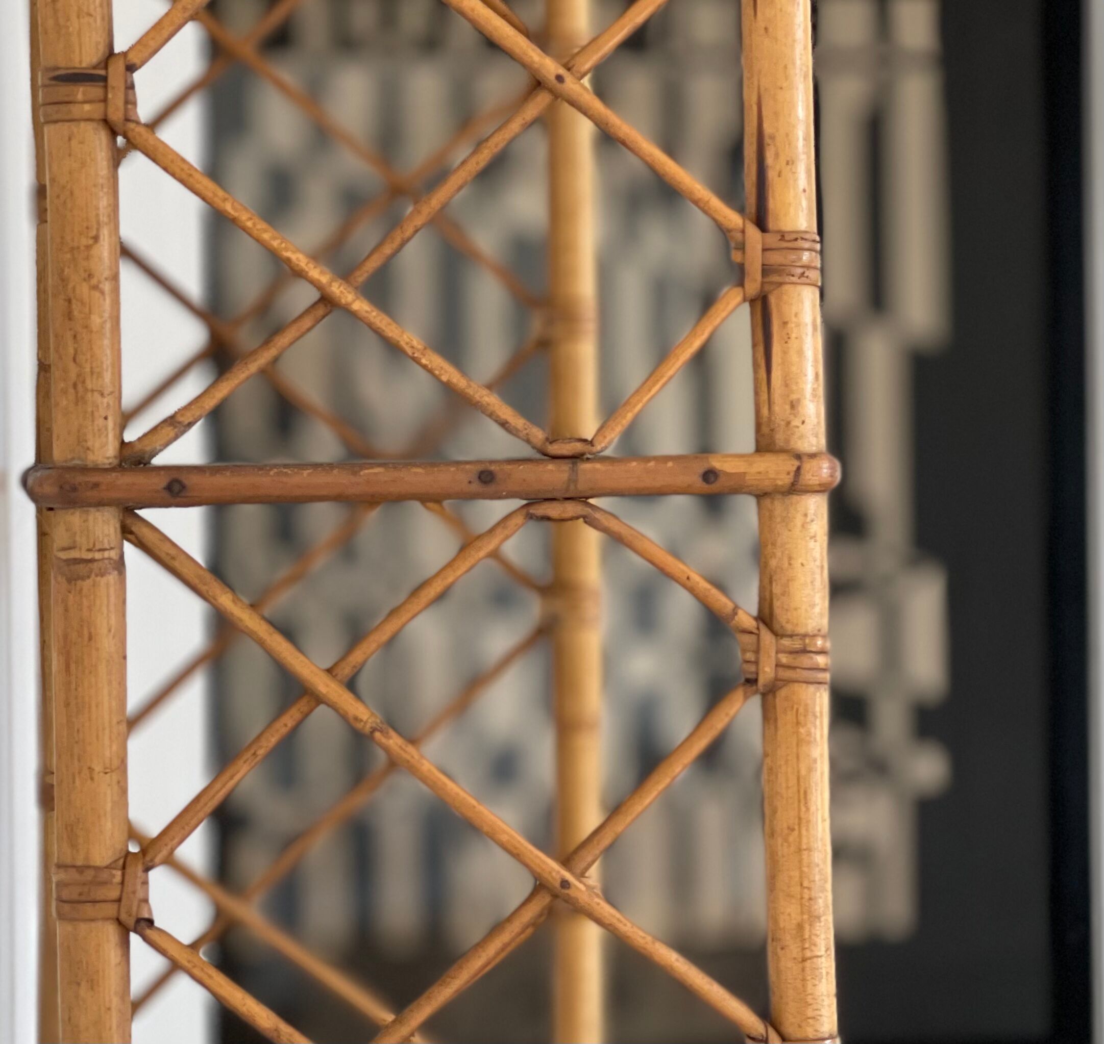 Rattan wall shelf 1960