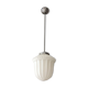 Art deco pendant lamp from the 50s in opaline and chrome metal
