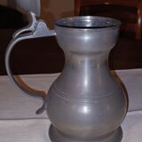 Tin pitcher with lid