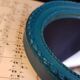 Small turquoise oval mirror