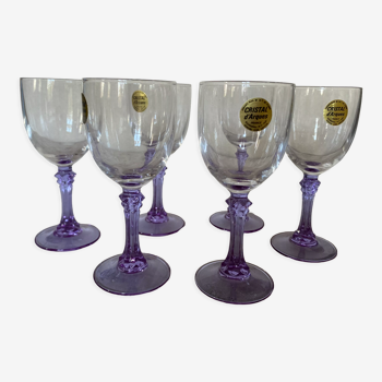 Vintage Lilac crystal cups