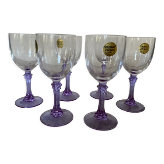 Vintage Lilac crystal cups