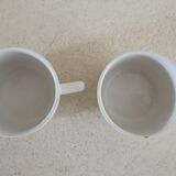 Set of 2 cups and an sugar bowl in iron earth