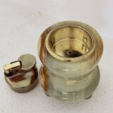 Briquet de table en onyx vert, Italie, années 1970