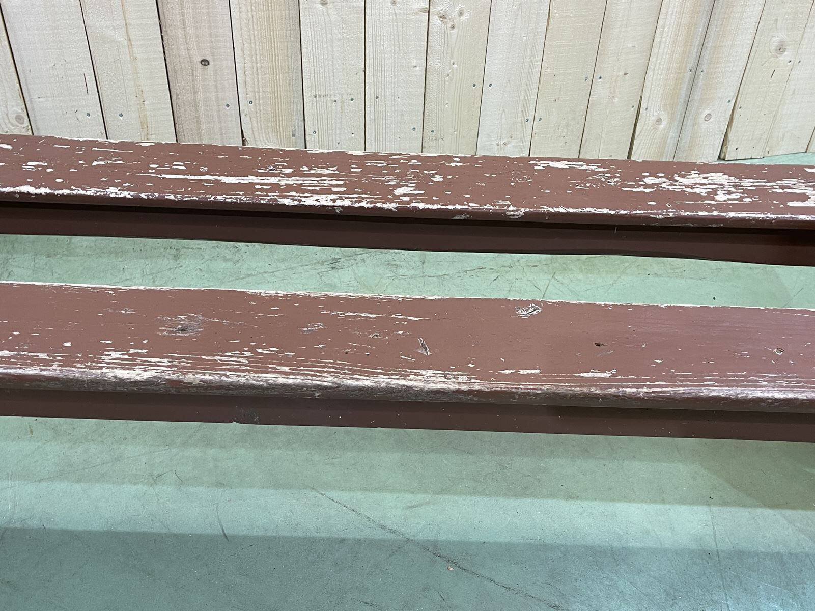 Pair of 1930s farm table benches