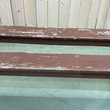 Pair of 1930s farm table benches