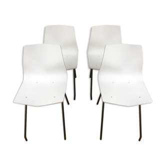 Lot 4 chaises diamant par René-Jean Caillette, pour Steiner