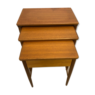 Scandinavian Gigognes Tables in Teak for Opal Möbel