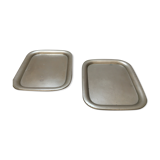 2 nickel steel trays circa 1930