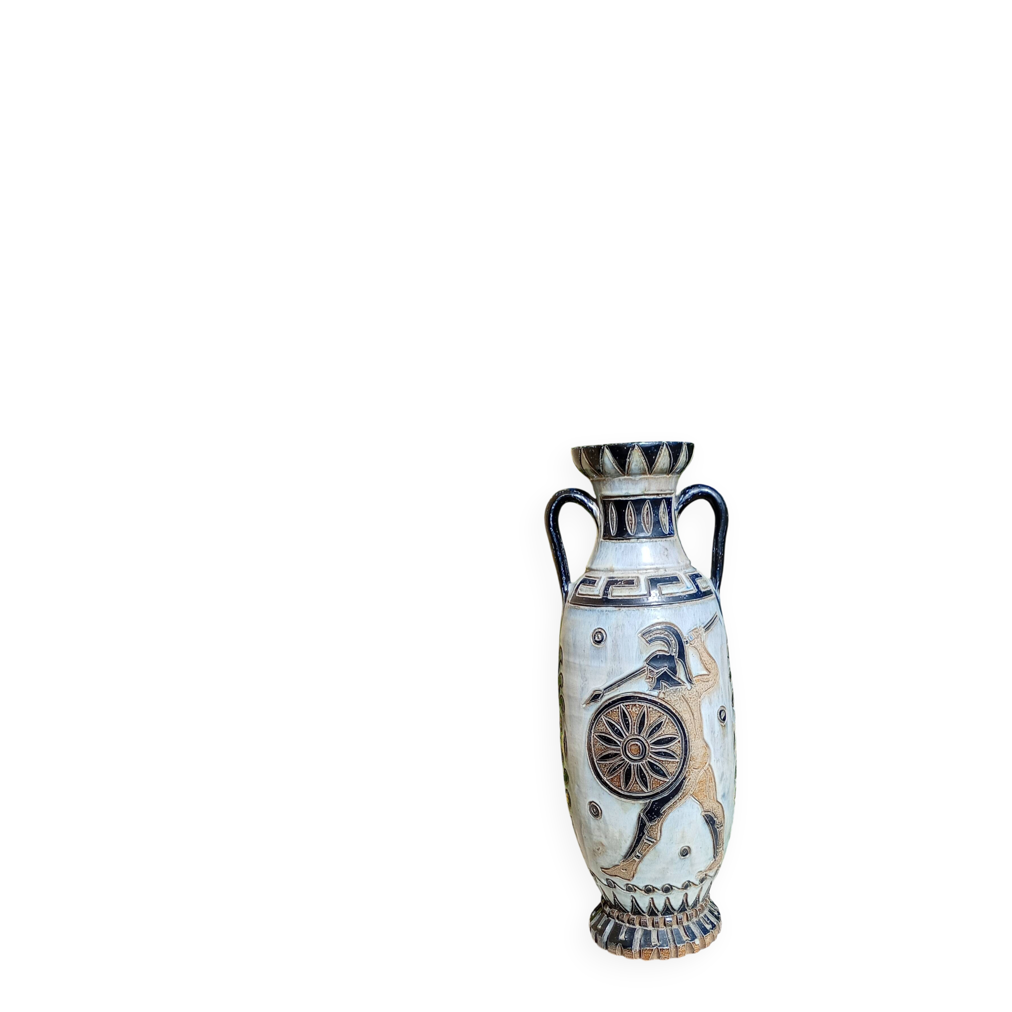 Large amphora vase guerin warriors 70 cm