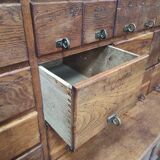 Large Wooden Apothecary Cabinet | Industrial Workshop Drawer Unit (1924)