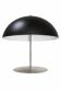 Lampe de table moderne – années 1980, métal, abat-jour noir, 2x E27