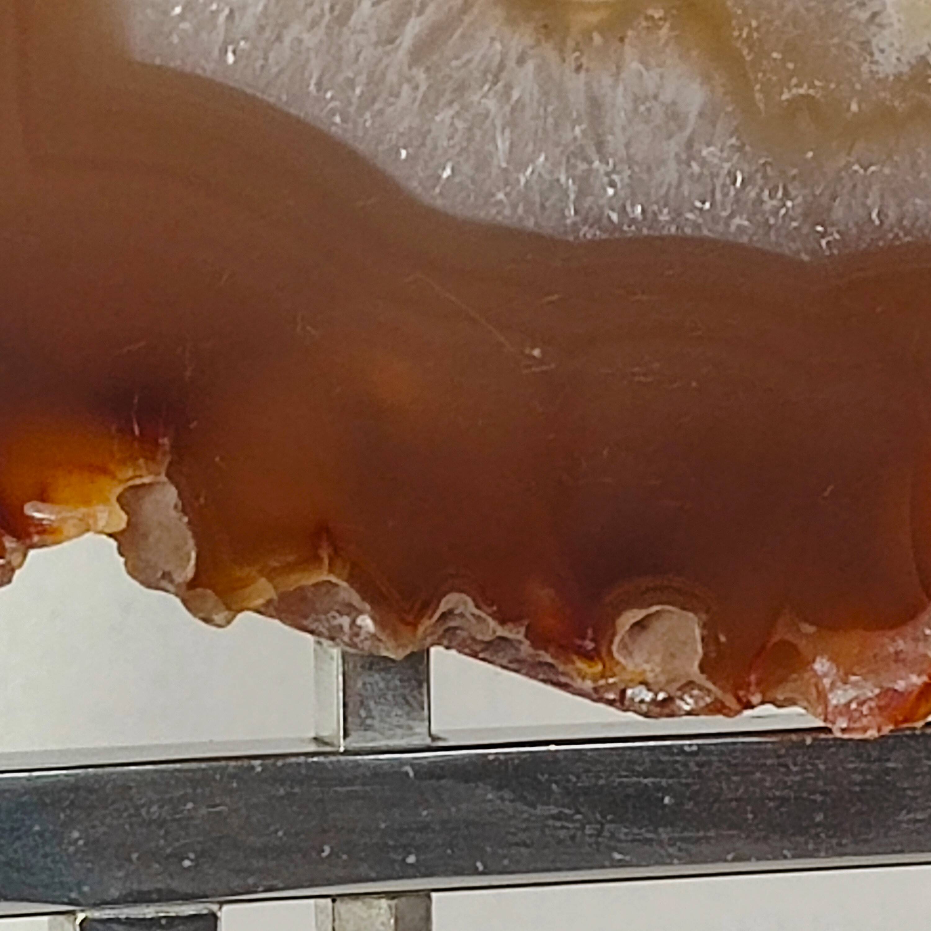 Agate and chrome lamp