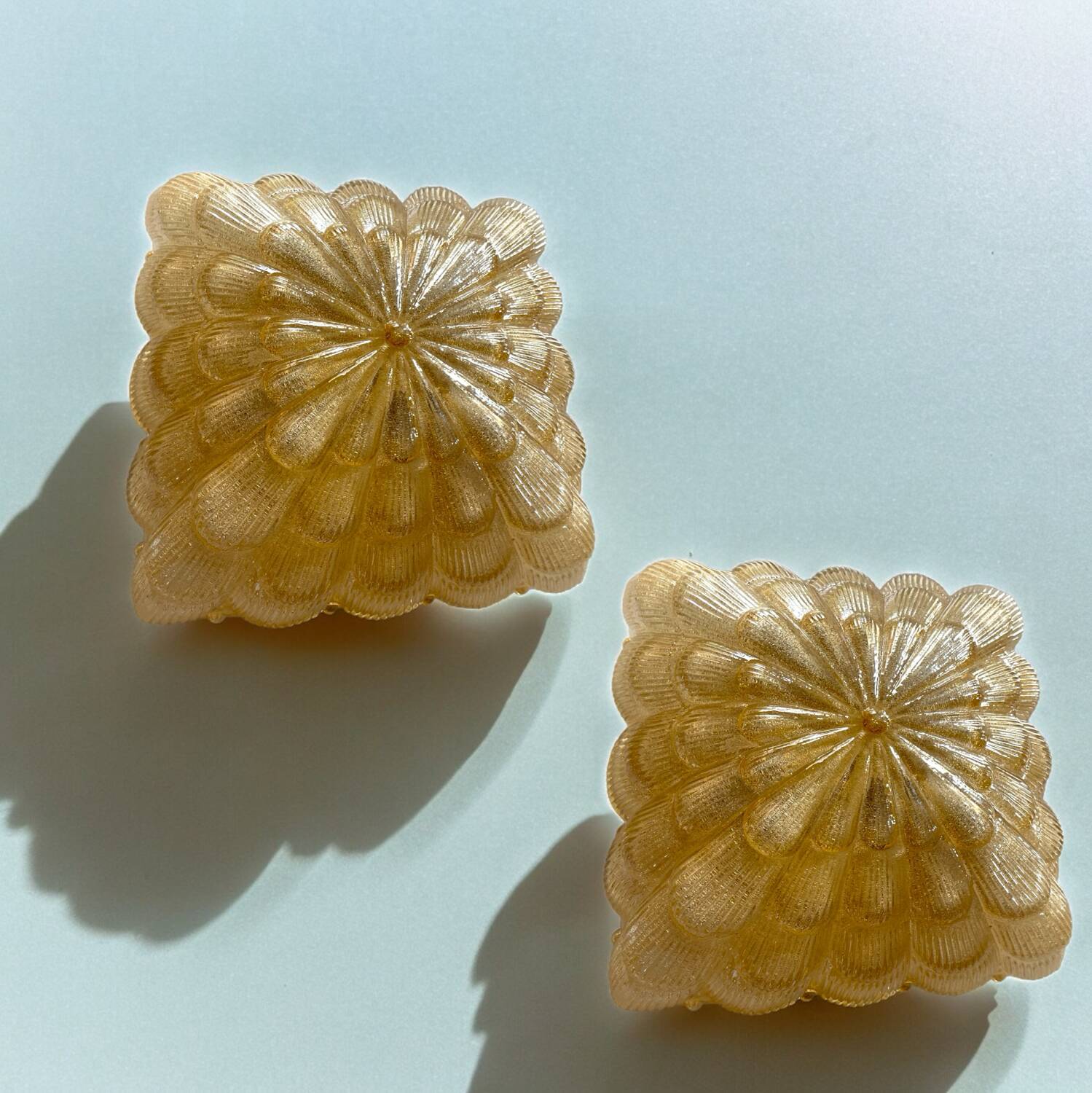 Murano glass sconces set of 2 1970’s