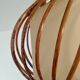 Suspension boule en rotin 1970