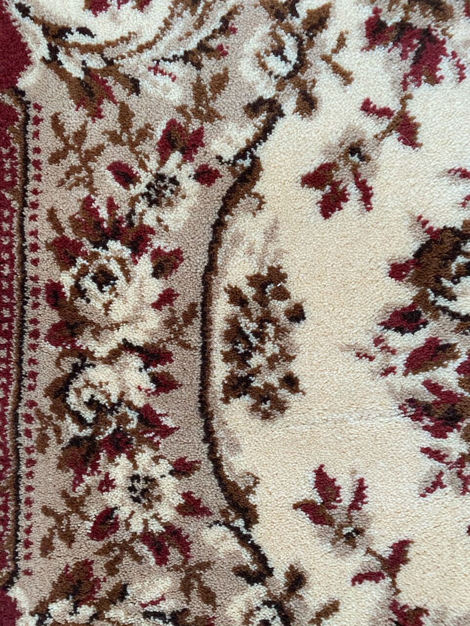 Aubusson-style mechanical carpet in 67x135 cm wool