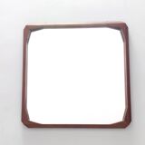 Square Wall Mirror by Dino Cavalli with Ebonized Walnut Frame, Italy