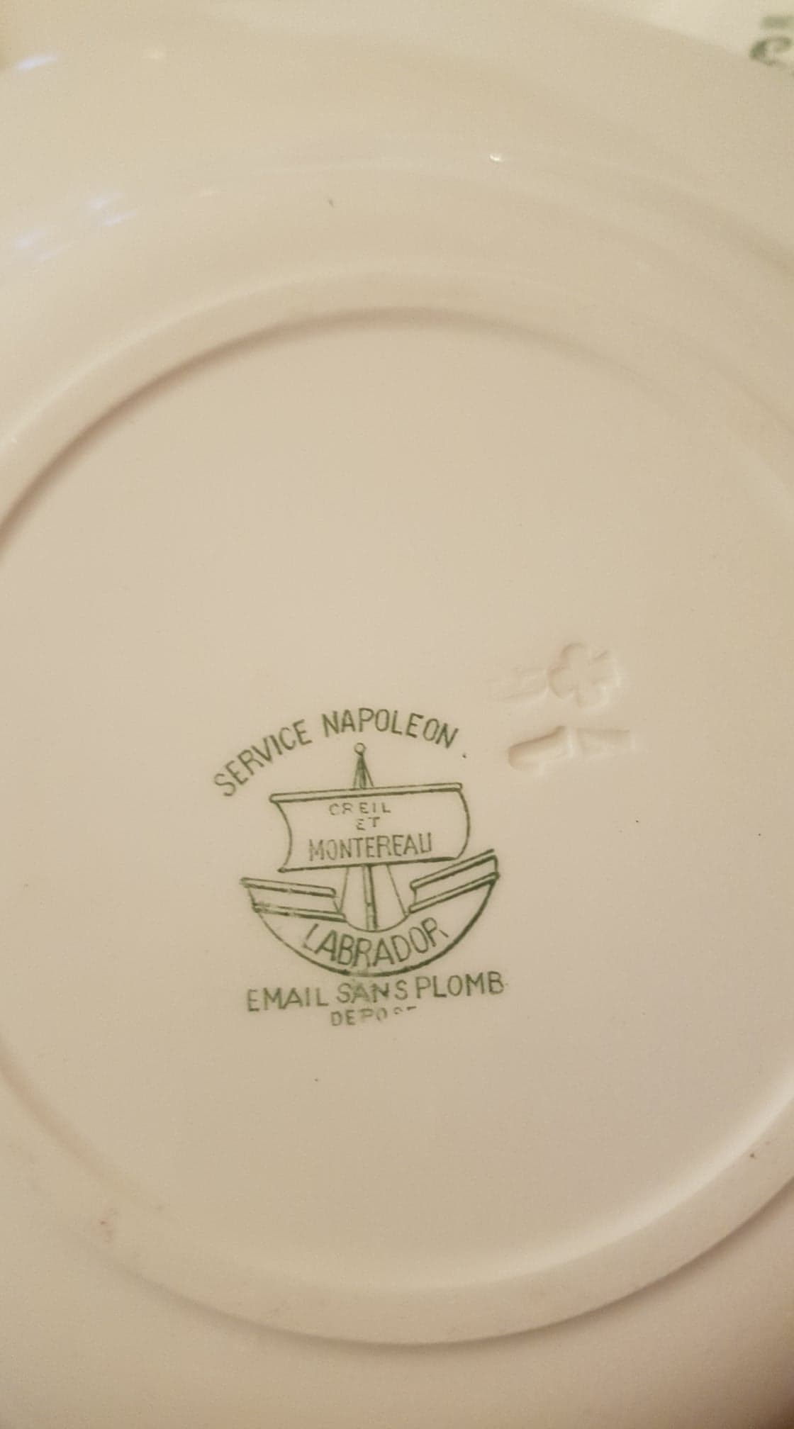 Lot of 4 plates Creil and Montereau Service Napoleon