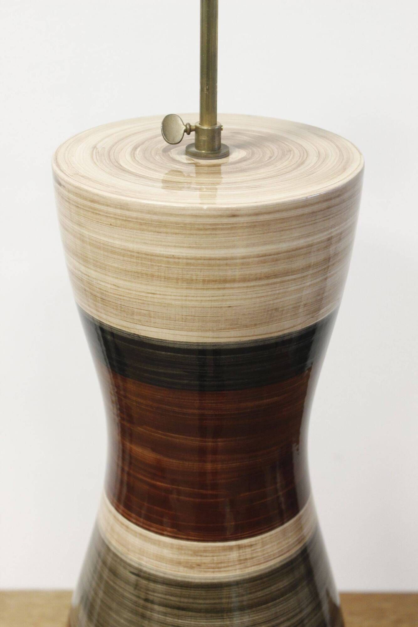 ceramic diabolo lamp base from Faïenceries de Charolles for Roche Bobois