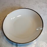 Set of 2 antique porcelain dishes gareis waldassen bavaria white with gold border
