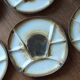 6 stoneware fondue plates by Longchamp