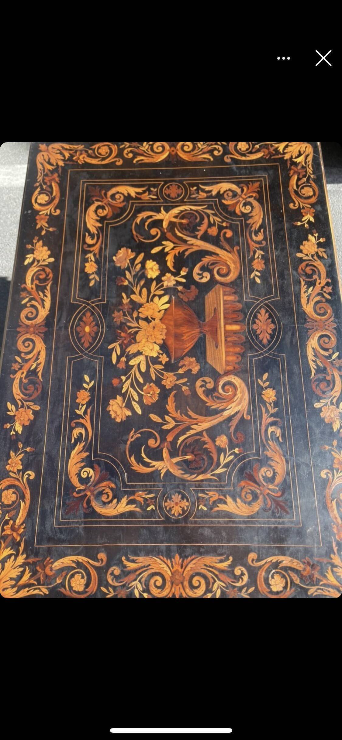 Marquetry table Louis XIII
