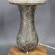Lampe de table en laiton, bois et verre, restaurée, années 1940