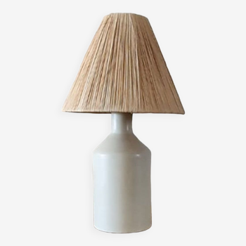 Tadelekt lamp with raffia lampshade