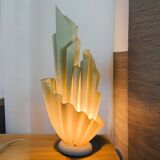 Resin table lamp by GIORGIA JACOB, French design, 1970s/80s