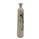 Ceramic bottle vase, abstract decor, 70s