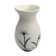 Vase ancien Cyprus céramique blanc dessin fleurs vintage