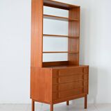 Scandinavian Teak Bookcase with Drawers – Bodafors