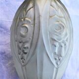 Glass vase decorated with flowers