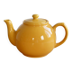 Vintage bright yellow ceramic teapot