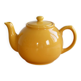 Vintage bright yellow ceramic teapot
