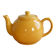 Vintage bright yellow ceramic teapot