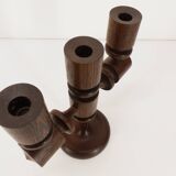 Brutalist candlestick 3 lights 1960
