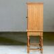 Vintage Danish Chevron Oak Cabinet, Henning Kjærnulf Baroque style, 1960s