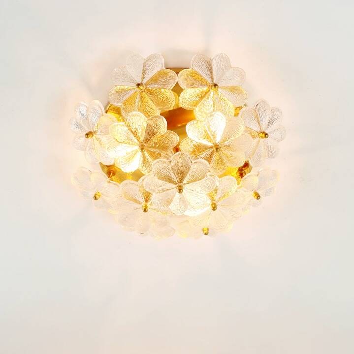 Mid-Century Murano Glass Ceiling Light by E. Palme for Palwa, 1960s