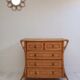 Commode en rotin et bambou  années 60