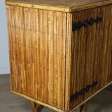 Vintage woven rattan sideboard - 1960