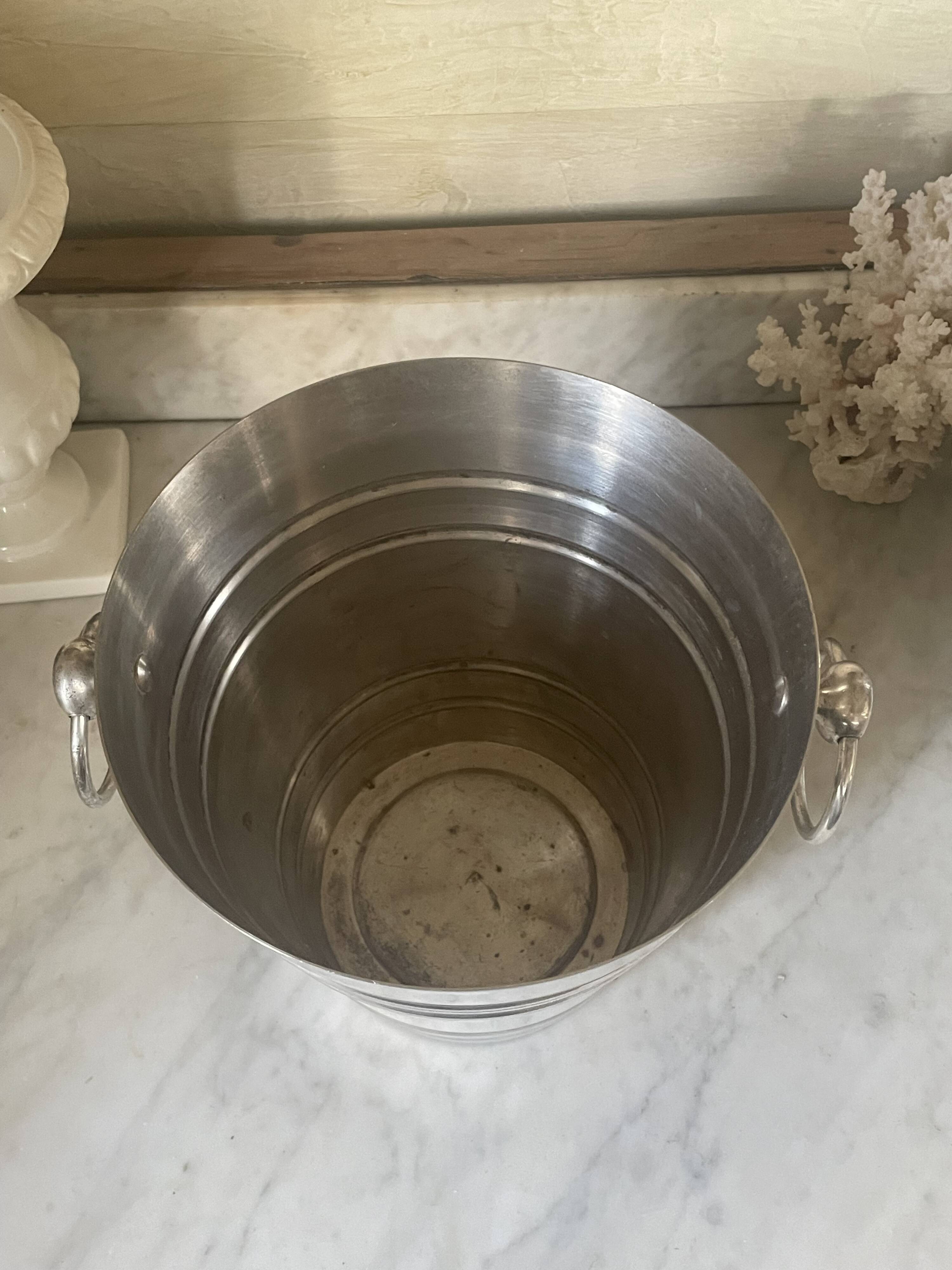 Alexandre Gelb silver metal champagne bucket