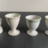 4 coquetiers céramique ancienne