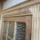 Antique display cabinet in oak and walnut, Louis XVI style.