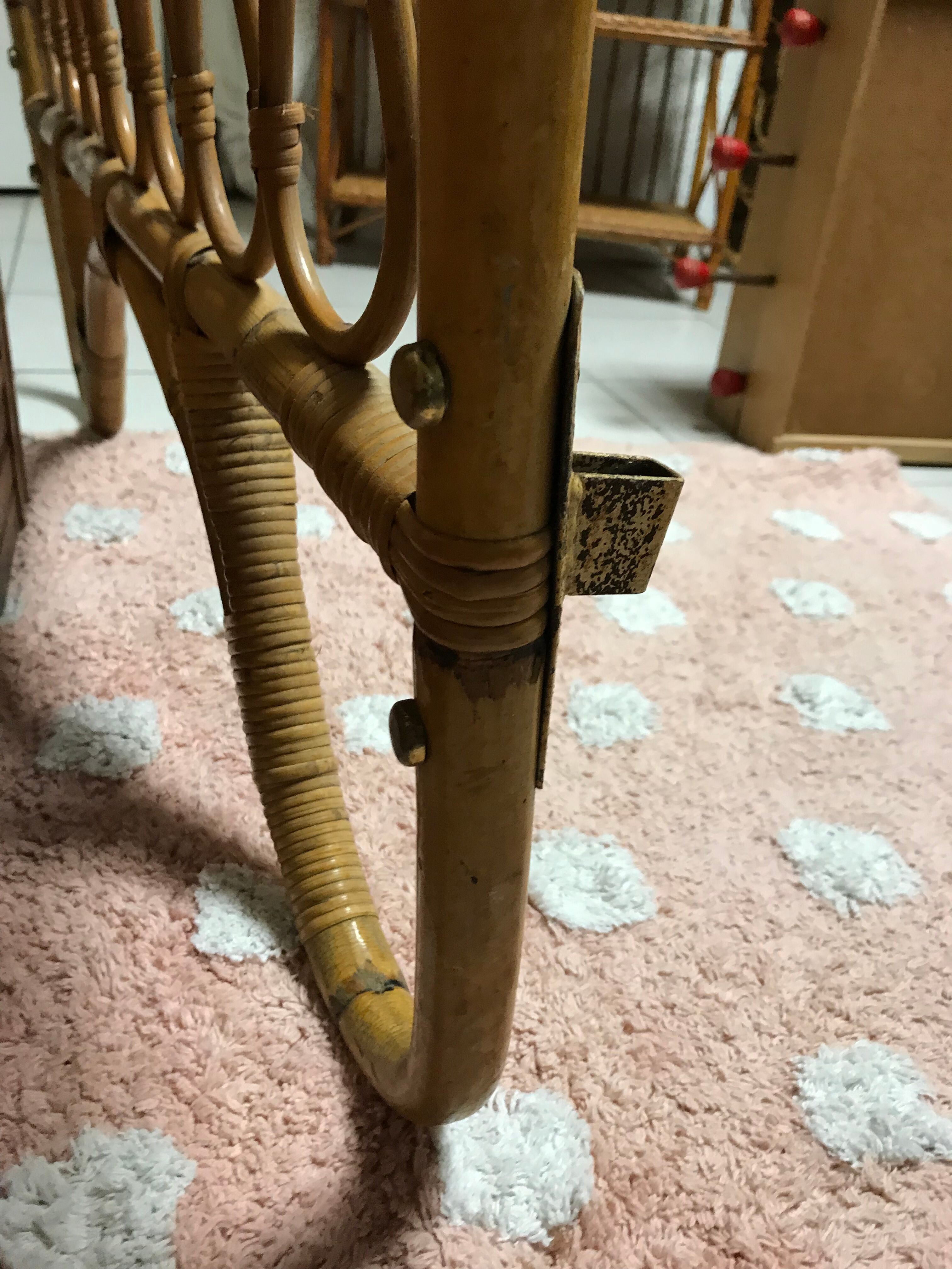 Vintage rattan daybed